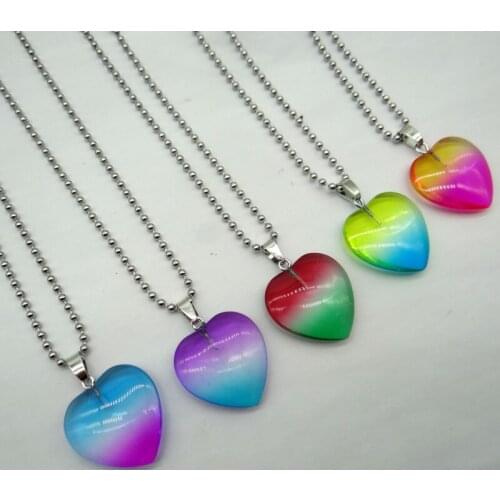 25mm Natural stone Turquoises aventurine Quartz Crystal tiger eye heart pendant for diy Jewelry making Necklaces Accessories