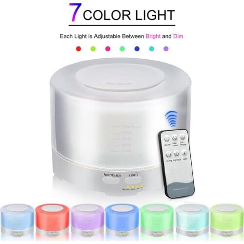 Hot Sale 500ML Aroma Diffuser 7 Color LED Lamp Aromatherapy Machine 40 Square Meter Essential Oil Diffusion System Mist Maker