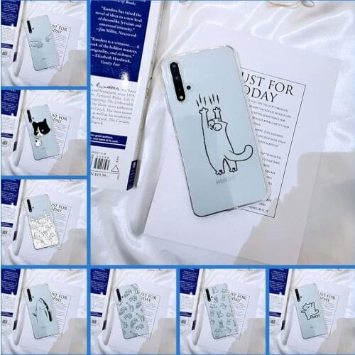 Soft Silicone Case For Huawei Honor 8S 8A Pro V20 Funny Cat Cute Dog Back Cover For Huawei Honor 20 Lite Pro 10i 20i Phone Case