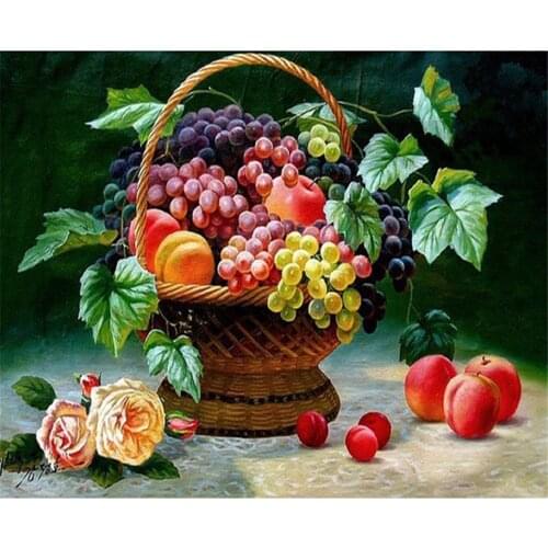 Fruit Strawberry DIY Embroidery Cross Stitch 11CT Kits Craft Needlework Set Printed Canvas Cotton Thread Home Sale