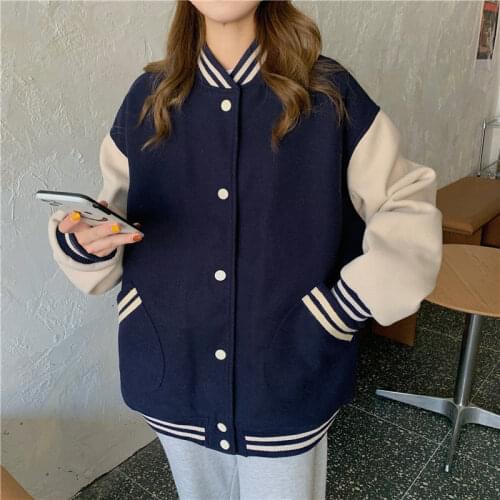 Autumn Girls American Baseball Suit Jacket Coat Bomber Women Uniform Clothes Female Ladies Streetwear Casual Harajuku Gothic