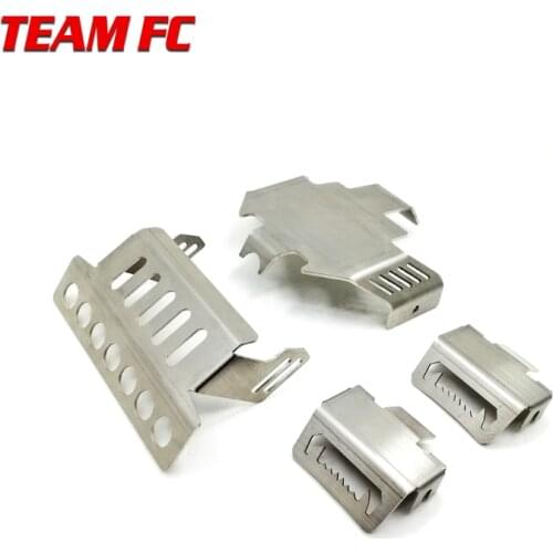 TRX4 TRX-4 T4 3.0 Stainless Steel Front Bumper Lower+Rear Protection+Axle+Gearbox Mount Protection Skid Plate Armor S204