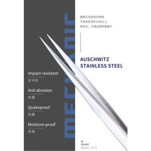 MECHANIC Master flying wire tweezers non-magnetic stainless steel extra-sharp thickened tweezers pointed/Curved tweezers