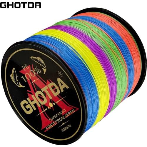 GHOTDA 1000M 500M 300M Braided PE Fishing Line Super Strong 12 Strands Fish Wire For Sea Fishing Carp Brand Fish Rope Cord Peche