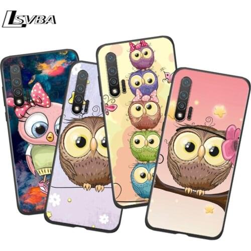 Cute Owl Hearts Lover For Huawei Nova 7SE 5G 7i 6SE 5T 5i 5Z 5 4E 4 3i 3E 3 2i 2 Pro Lite 2 2017 Silicone Phone Case