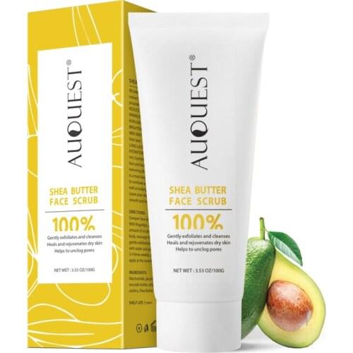 100g Shea Butter Face Scrub Facial Cleanser Deep Exfoliator Anti Aging Dead Skin Cleanser Wash Face Skin Care Korean Cosmetic