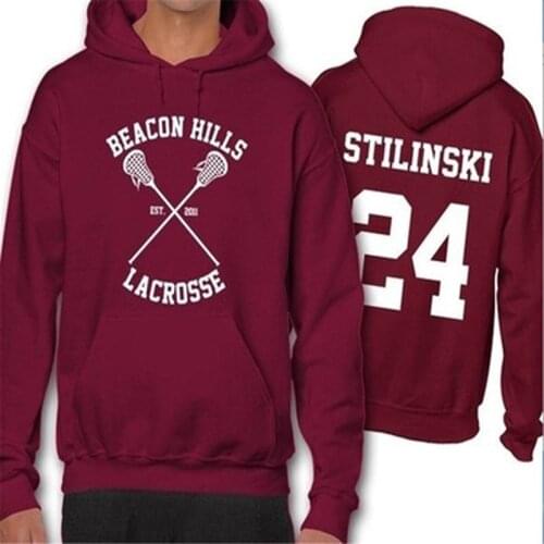 Teen Wolf Stilinski 24 Lahey McCall Hoodie Sweatshirt Men Women Pullovers Print Red Hooded Harajuku Streetwear Clothes 300