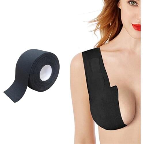 Perfering 1 Roll 5M Women Breast Nipple Covers Push Up Bra Body Invisible Lift Tape Adhesive Intimates Sexy Bralette Pasties