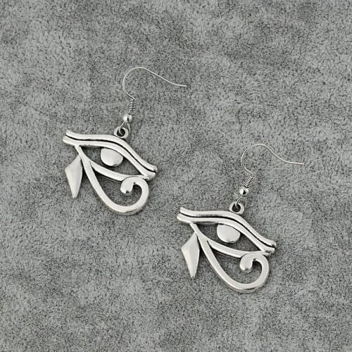 1 Pair Silver Color Eye of Horus Ra Charms Pendants Earring DIY Jewellery For Women Girls