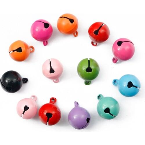 20pc Rich and Colorful Iron Jingle Bells Charms Christmas Bells Beads Party Decoration Pendants DIY Crafts Handmade Accessories