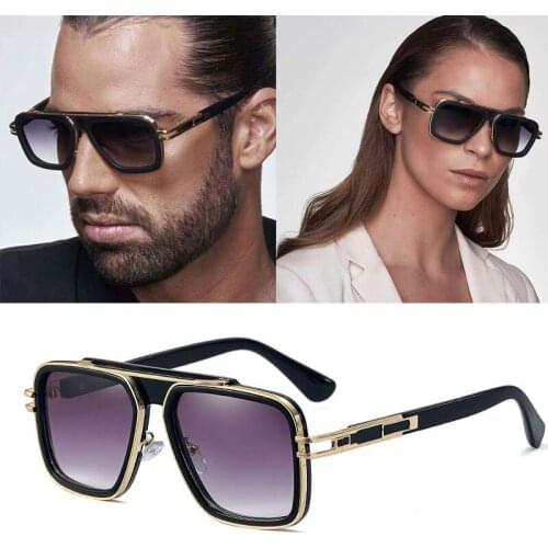 2021 Fashion Classic Metal Mach Style Gradient Pilot Sunglasses Men Women Vintage Brand Design Sun Glasses Lunettes De Soleil