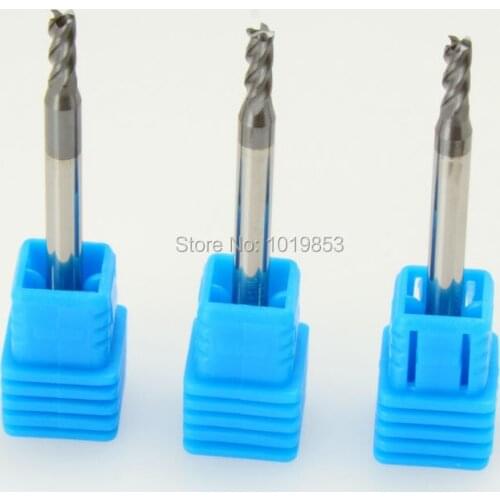 5pcs SLONS S200-3x4x50L HRC50 4mm shank tungsten carbide end mill carboneto final moinho milling cutter for steel or cast iron