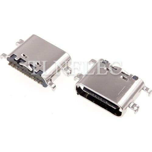 5pcs USB 3.1 Female Socket Connector Plug Single Row 16 Pins Thick Plate Socket Interface Type-c For Charger Adapter