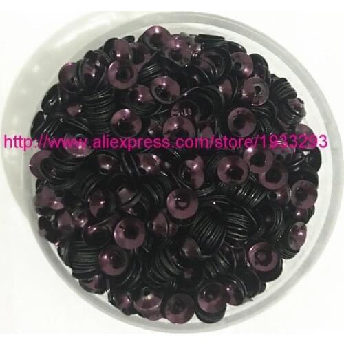 50g(3000pcs) 6mm CUP Dark Wine color Funnel Shape round loose sequins Paillette sewing Wedding craft good quality