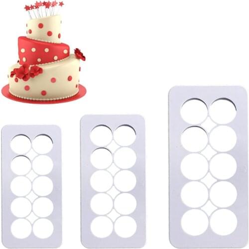 6 style Geometry Round Square fondant cookie cutter 3 pcs cake mold fondant mold fondant cake decorating tools Baking
