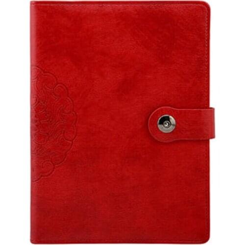 A5 Faux leather Spring Binder Notebook with Hasp,80 GSM Inner Papers, 95 Sheets TPN030