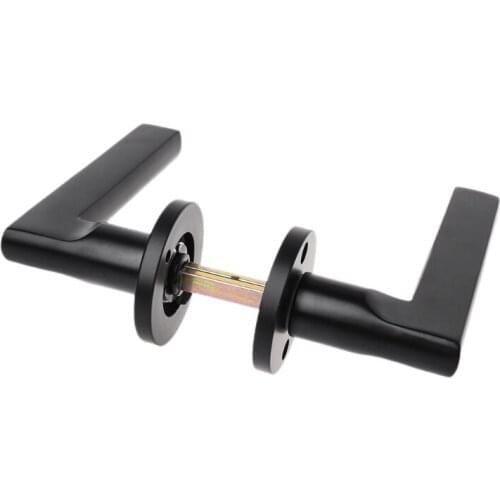 Black Space Aluminum Door Handle Interior / Bedroom Door Lock Split Silent Door Lock ,Door Hardware