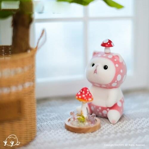 Blind Box Toys Figure Original Baby Cat World Series 7 Flocking Style Random Surprise Anime Model Guess Doll 6Pcs/Set