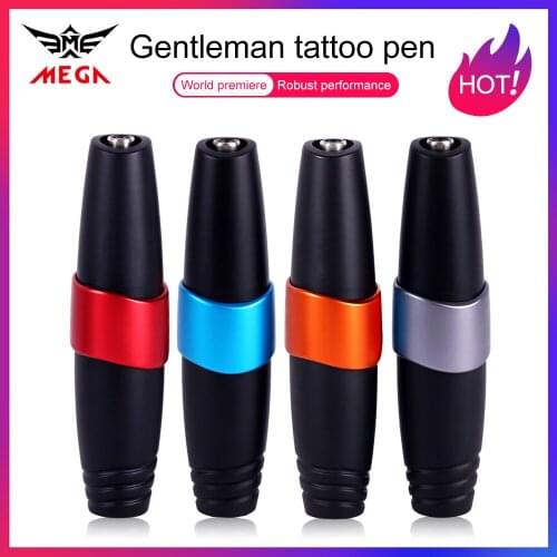 MEGA Tattoo Pen Rotary Tattoo Machine Needle Cartridges Short paragraph Tattoo Gun Black Precision RCA Motor Tattoo Machine Pen
