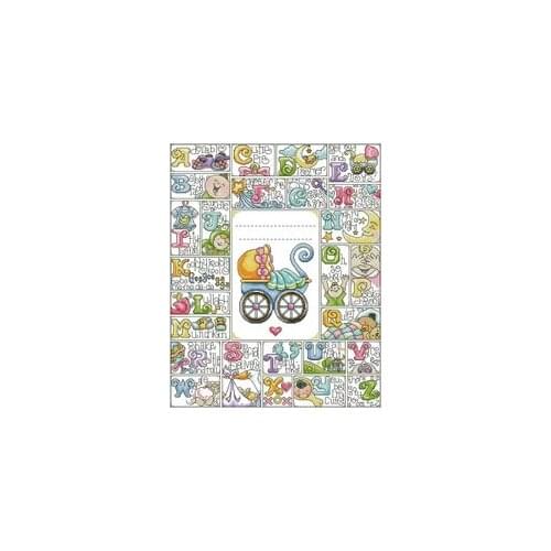 YIXIAO Counted Cross Stitch Kit Cross stitch RS cotton with cross stitch Haejbgqs Dw2770 baby carriage alphabet