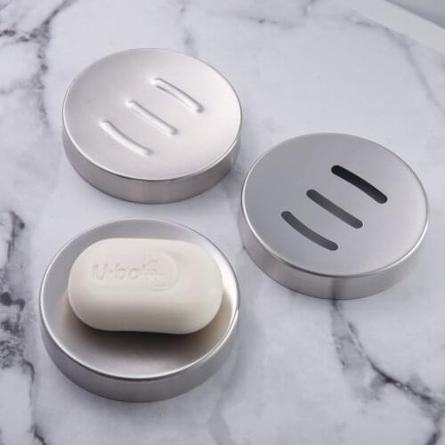 Stainless Steel Soap Dish Shower Large Deep Dishes Storage Container for Bathroom Decor Silver