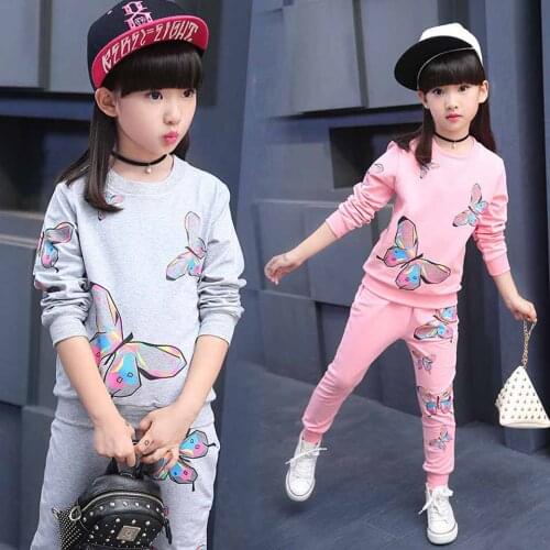 New Spring Autumn Girls Clothes Children Clothing Outfits 4-12Y Kids Clothes For Girls Suit Toddler Girls Clothing Sets