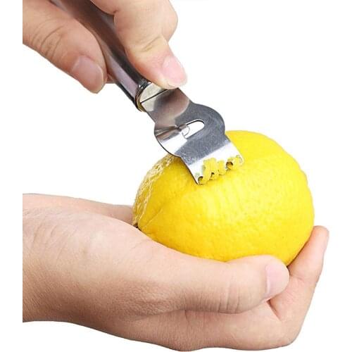 Lemon Peeler Stainless Steel Lemon Zester Grater Orange Citrus Fruit Grater Peeling Knife Kitchen Gadgets Bar Accessories
