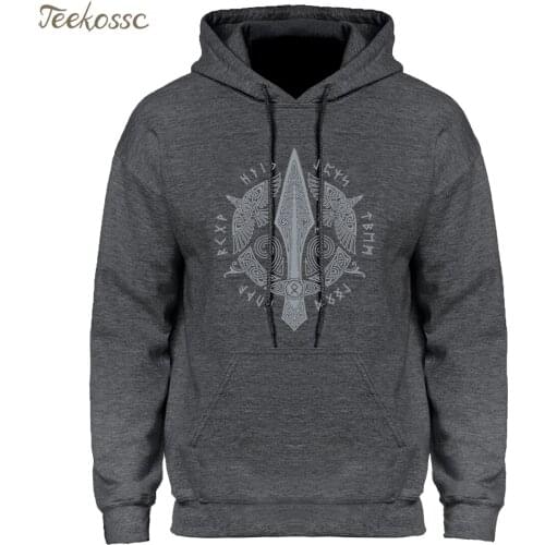 Odin Vikings Hoodie Men Viking Berserker Stylish Hoodies Winter TV Show Hooded Sweatshirt Crewneck Pullovers Streetwear Tops