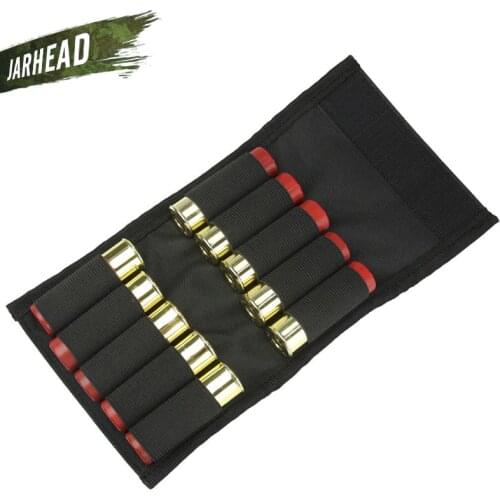 Outdoor Molle Ammo Shells Bullet Case Nylon Waterproof Tactical 10 Shotgun Shells Pouch Bags Hunting Accessory Bag