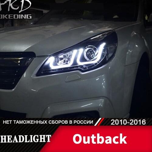 Head Lamp For Car Subaru Legacy 2010-2016 Outback Headlights Fog Lights Day Running Light DRL H7 LED Bi Xenon Bulb Car Accessory