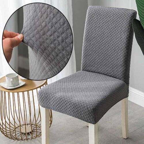 Thicken Knitted Stretch Chair Cover Thick Elastic Spandex Chair Covers With Back Covers For Chairs For Kitchen Housse De Chaise