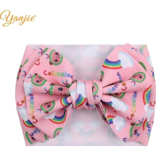 New Summer Print Hair Bows Headband For Girls Fashion Baby Turban Cute Floral Bullet Fabric Hair Band Head Wrap Hair Accessories