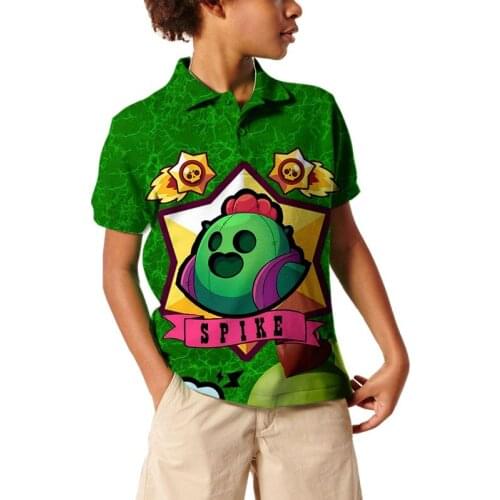 Fashion New Summer Boys/girls Polo shirt Casual Fashion ClothesMen Women Shooting game 3D printing Kids Cartoon Lapel