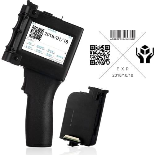 Touch Screen 600DPI Handheld printer Intelligent USB QR code Inkjet Printer Coding Machine For Carton Rubber Metal Expiry