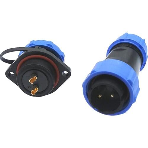 SP2110 Waterproof connector SP21 flange 2/3/4/5/7/9/12 Pin power cable connector IP68 Male plug and Femal socket