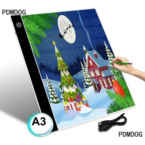 LED Light Pad Kit Diamond Painting Tool Light Box Dimmable Light Board Drawing Light Box Diamond Embroidery Accessories A5/A4/A3