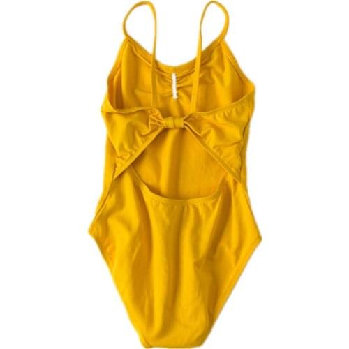 Girls’ Sleeveless Camisole Leotard Cami Ballerina Princess Dancewear Costume Sexy V Neck Cut Out Back 100cm-160cm Height