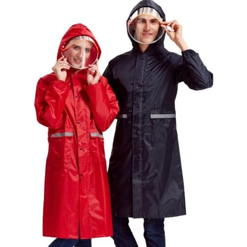 Adult Windproof Raincoat Outdoor Hood Breathable Travel Rainwear with Reflective Stripe Cap Mens Rain Coats Waterproof R5C077