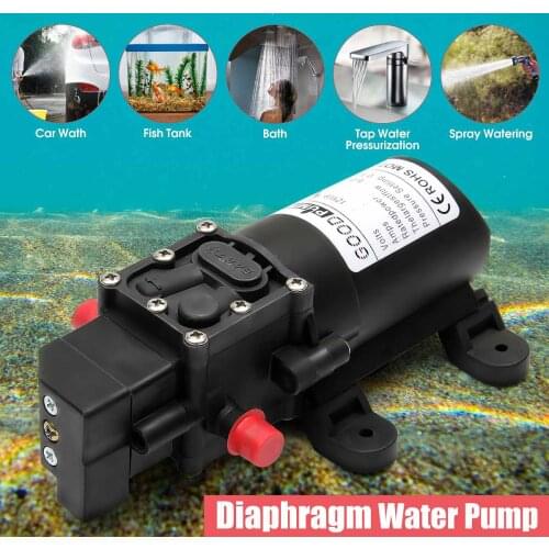 Water Pump DC 12V 130PSI 6L/Min Water High Pressure Diaphragm Self Priming Pump Automatic Switch