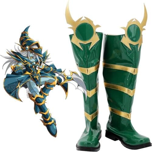 Yu-Gi-Oh! Duel Monsters Dark Paladin Cosplay Boots Green Shoes Custom Made Halloween Cosplay Shoes