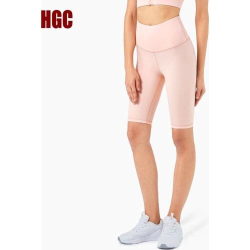 Women ladies Sports Short Running High Waist Naked-feel Fabric Biker Bermuda lingerie Squat Proof GYM Leggings Fitness Joggers