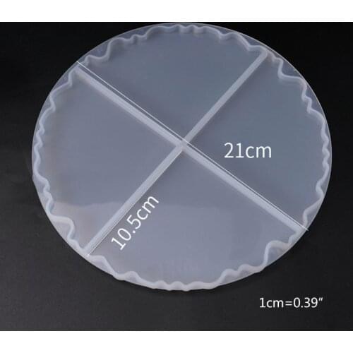 2 Pcs/Set Crystal Epoxy Resin Mold Coaster Casting Silicone Mould Handmade DIY Crafts Making Tools