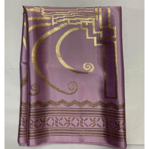 2021 Latest Fashion High Quality African Soft Metallic Silk Fabric Suitable For Women Dress Sewing Materials 5 Yards! LXF7713