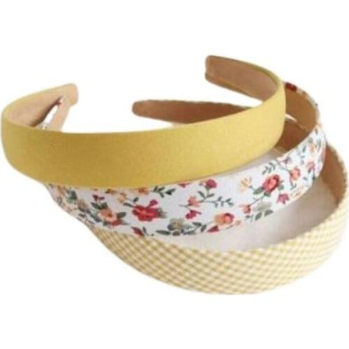3 Pieces Korean Hair Band Flower Hair Band Plain Floral Hairband Decoration Hairband Accessories For Women