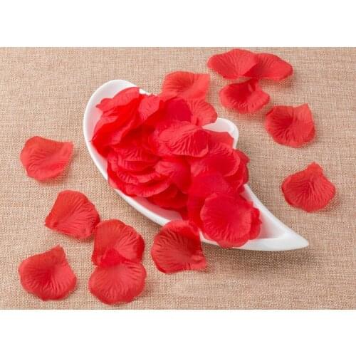 500pcs/lot Wedding Silk Rose Petals Bridal Flowergirl Basket Fake Flower Decoration