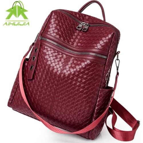 Женские плетеные рюкзаки Aihuijia China At AliExpress
