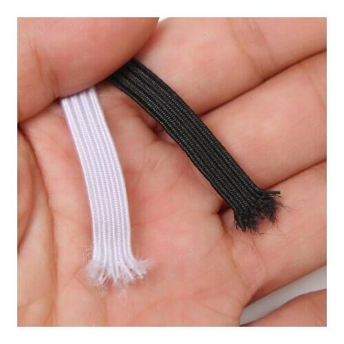 Accessory Seams Elastic Band For Garment 5 Yards 3/6mm String Waist Band Rubber Band Sewing Accessories Elastic Tape White Black