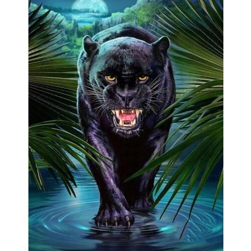 Diamond Embroidery Diamond Painting"Black Panther"Cross Stitch Mosaic diamond picture of rhinestones by numbers home Decor TY346