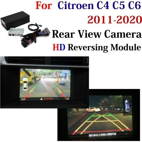 Car Reversing Trajectory Track Guide Rear Camera Decoder For Citroen C4/C5/C6 2011~2020 Original Screen Upgrade Parking Adapter