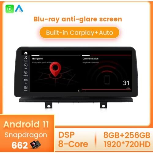 12.3Inch 8+256G ROM Android 11 1920*720 Car Media Stereo GPS Player for BMW X5 F15 X6 F16 2014-2019 NBT EVO System Carplay 4GLTE